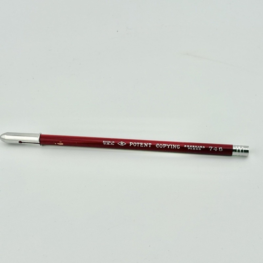 Vintage Eberhard‎ Faber Potent Copying Pencil 746 Red Hectograph NEW + Cap